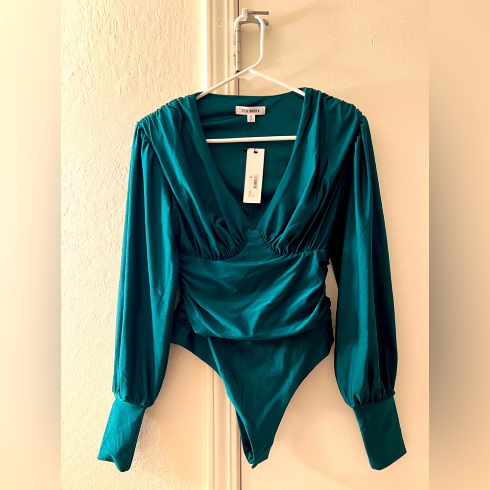 Steve Madden Kali Bodysuit (Pine Green) Women's Jumpsuit & Rompers One Piece